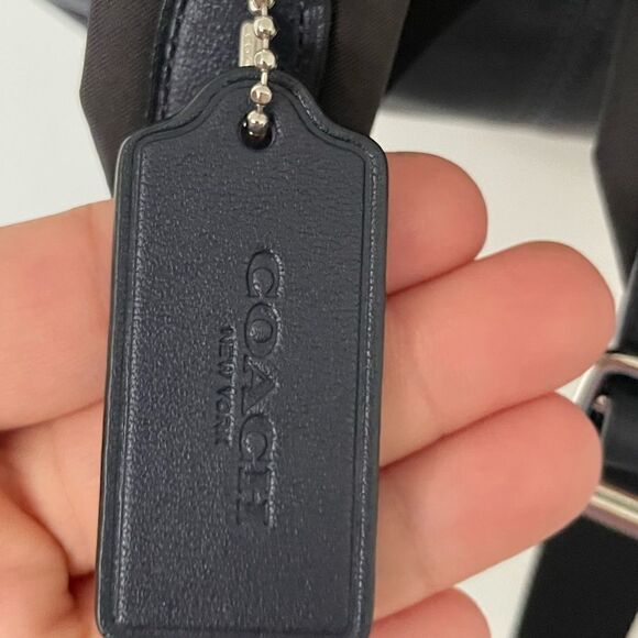 Coach blue grey striped zippered backpack - Picture 7 of 8